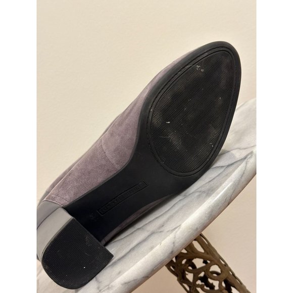 Tommy Hilfiger Genesis Gray Suede Pump Block Heel Round Toe Chunky Size 9.5 - Picture 3 of 13